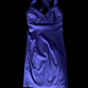 Calvin Klein Knee-Length Purple Satin Mini Dress